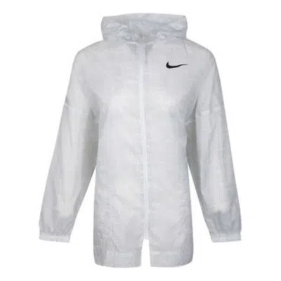 Nike (wmns)  Sportswear Woven Jacket Coat White In Gray