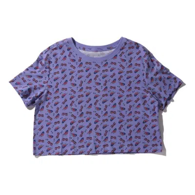 Nike (wmns)  Sportwear Full Print Round Neck Short Sleeve Purple