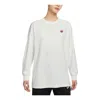 Nike (wmns)  Sportwear Oversized Long Sleeve T-shirt Asia Sizing 'valentine's Day' In White