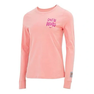 Nike (wmns)  Ss22 Basketball Printing Round Neck Long Sleeves Light Madder Brown T-shirt