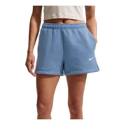 Nike (wmns)  Studio Fleece Medium Mid-rise Shorts 'work Blue Sail'