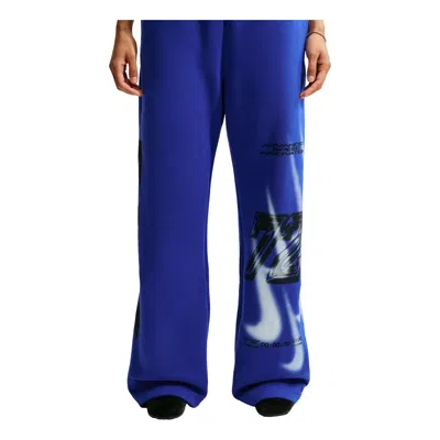 Nike (wmns)  Studio Fleece Medium Weight Oversized High-rise Straight-leg Graphic Pants 'old Royal Sa In Blue