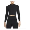 Nike Women's  Yoga Dri-fit Luxe Long Sleeve Crop Top In Black