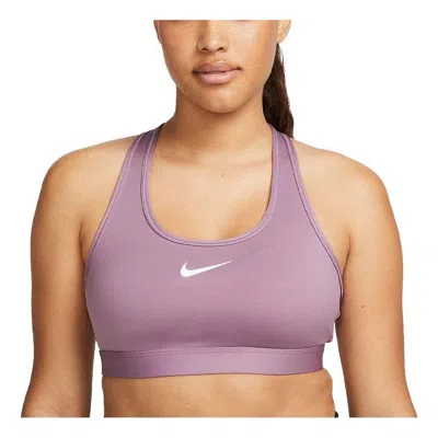 Nike (wmns)  Swoosh Medium Support Padded Sports Bra 'violet Dust' In Pink