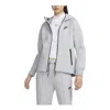Nike Women's Lightweight Hooded Zip Sweatshirt W Sportswear Tech Fleece Windrunner Full-zip Hoodie Dk Gra In Gray