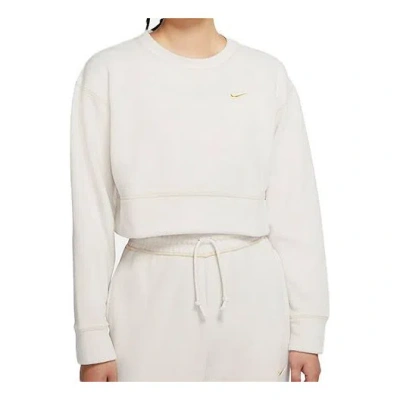 Nike (wmns)  Therma Icon Clash Short Long Sleeves Training Pullover Gold Color Hoodie