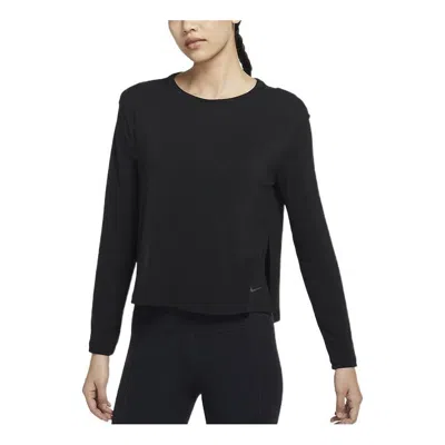 Nike (wmns)  Training Casual Sports Breathable Long Sleeves T-shirt Black
