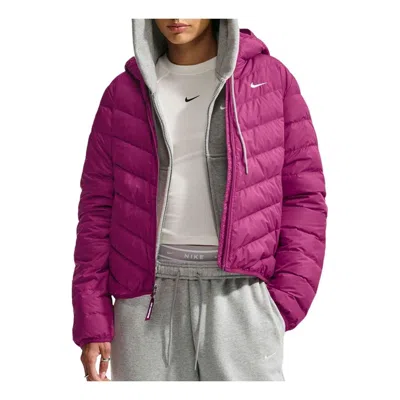 Nike Womens Therma-fit Down Windpuffer Warm Jacket In Purple