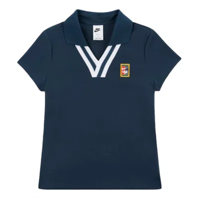 Nike (wmns)  Women By Yoon Short Sleeve Polo Shirt Asia Sizing 'armoury Navy'
