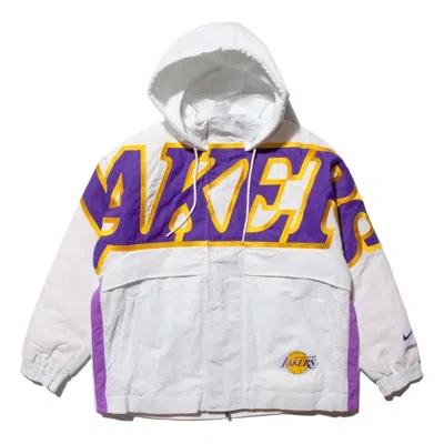 NIKE (WMNS) NIKE X AMBUSH NBA LAKERS JACKET 'SUMMIT WHITE PURPLE YELLOW'