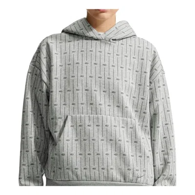 Nike (wmns)  X Caitlin Clark Standard Issue Brushed Hoodie 'dark Grey Heather Pale Ivory Iron Grey' In Gray
