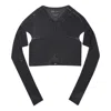 Nike Ghost Knit Top In Black