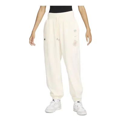 Nike (wmns)  X Naomi Osaka Phoenix High-waisted Oversized Sweatpants 'white' In Neutral