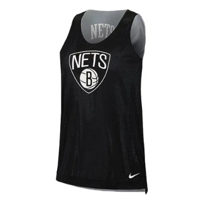 Nike (wmns)  X Nba Brooklyn Nets Reversible Training Jersey 'black Grey'