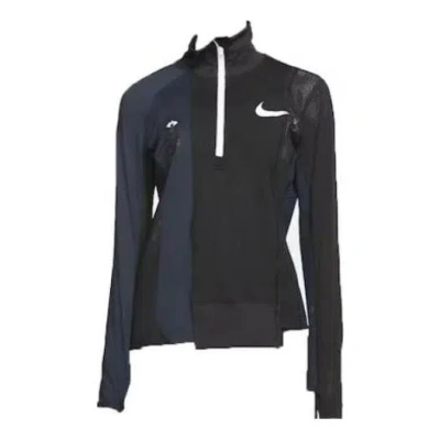 Nike (wmns)  X Sacai Half Zip Running Jacket 'black Blue'
