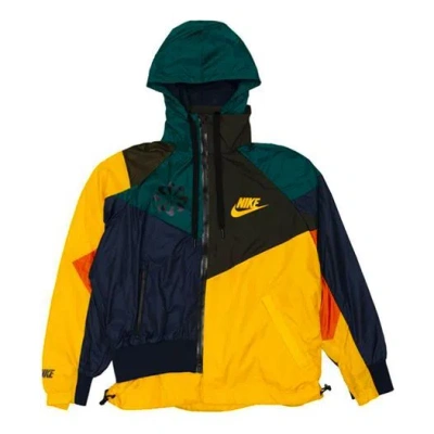 Nike (wmns)  X Sacai Hooded Anorak 'university Gold Sequoia' In Black