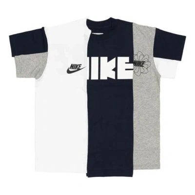 Nike (wmns)  X Sacai Nrg Splicing Logo Colorblock T-shirt 'navy' In Multi