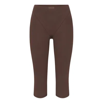 Nike (wmns)  X Skims Matte 17"" V-line Crop Legging 'dark Sepia' In Purple