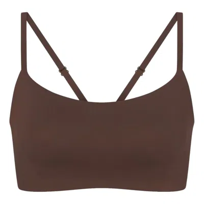 Nike (wmns)  X Skims Matte Contour Cami Bra 'dark Sepia' In Brown