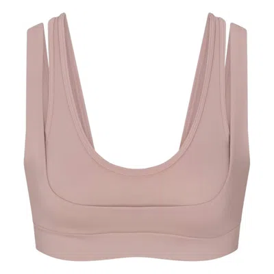 Nike (wmns)  X Skims Matte Double Strap Scoop Bra 'himalayan' In Pink