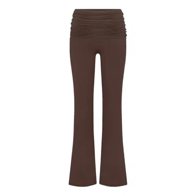 Nike (wmns)  X Skims Matte Foldover Slim Flare Legging 'dark Sepia' In Brown