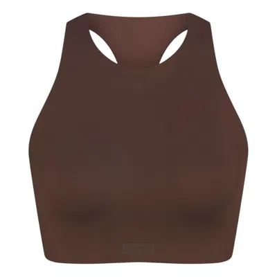 Nike (wmns)  X Skims Matte High-neck Bra 'dark Sepia' In Brown