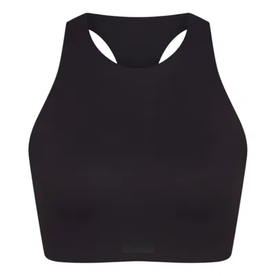 Nike (wmns)  X Skims Matte High-neck Bra 'obsidian' In Black