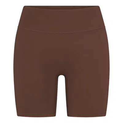 Nike (wmns)  X Skims Matte High-waisted 5"" Biker Shorts 'dark Sepia' In Brown