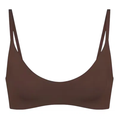 Nike (wmns)  X Skims Matte Micro Scoop Bra 'dark Sepia' In Brown