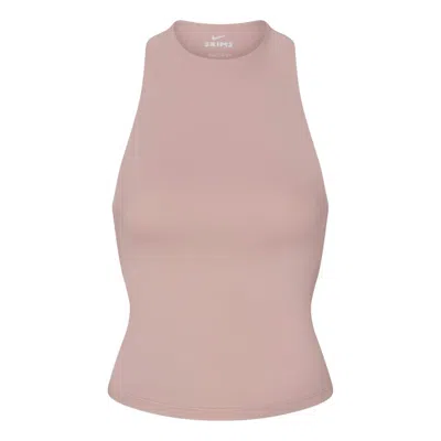 Nike (wmns)  X Skims Matte Mock Neck Racer Tank 'himalayan' In Pink