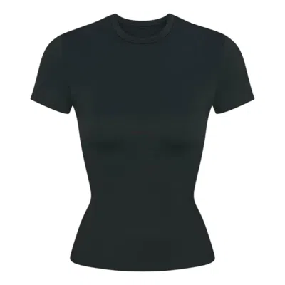 Nike (wmns)  X Skims Matte Padded Baby T-shirt 'dark Teal' In Black