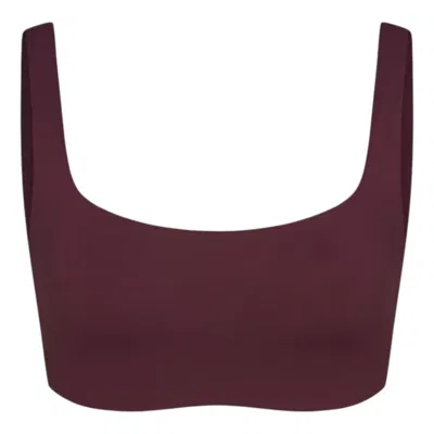 Nike (wmns)  X Skims Matte Scoop Neck Bra 'currant' In Purple