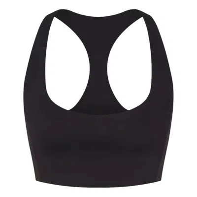 Nike (wmns)  X Skims Matte Shine Mix T-back Bra 'obsidan Igneous' In Black