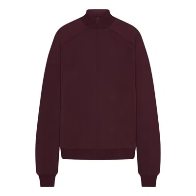 Nike (wmns)  X Skims Matte Tricot Oversized Full-zip Track Jacket 'currant' In Purple