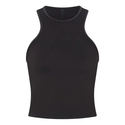 Nike (wmns)  X Skims Ribbed Seamless Racer Front Tank 'obsidian' In Multi