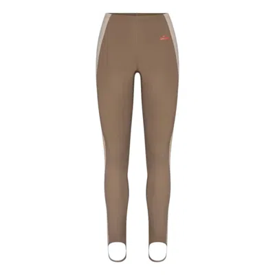 Nike (wmns)  X Skims Shine High-waisted 26"" Stirrup Leggings With Drawcord 'truffle Stone' In Brown