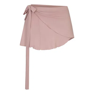 Nike (wmns)  X Skims Stretch Knit Wrap Skirt 'himalayan' In Pink