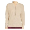 Nike (wmns)  Yoga Waffle V Neck Cozy Casual Pullover Wool Sweater In Nude