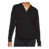 Nike (wmns)  Yoga Waffle V Neck Cozy Casual Pullover Wool Sweater Black