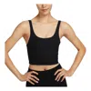 Nike Zenvy Rib Dri-fit Longline Sports Bra In Black