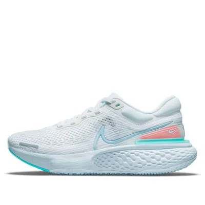Nike (wmns)  Zoomx Invincible Run Flyknit 'white Dynamic Turquoise' In Blue