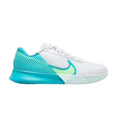 Pre-owned Nike Wmns Court Air Zoom Vapor Pro 2 'white Teal Lime' | Women's Size 7