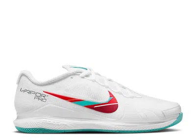 Nike Wmns Court Air Zoom Vapor Pro 'white Habanero Red Washed Teal'
