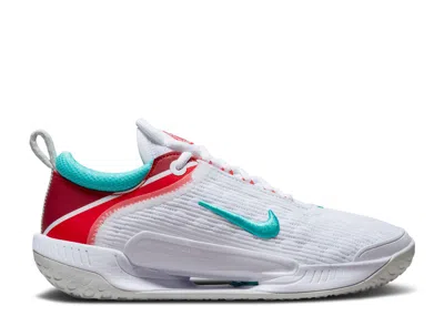 Nike Wmns Court Zoom Nxt 'white Habanero Red Teal'