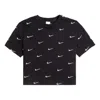 Nike (wmns) Lab Swoosh Small Embroidered Logo Short Sleeve 'black'
