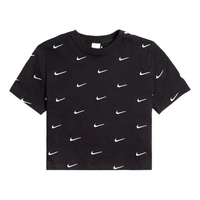 Nike (wmns) Lab Swoosh Small Embroidered Logo Short Sleeve 'black'