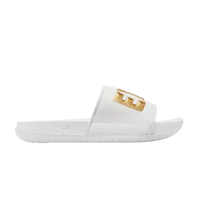 Pre-owned Nike Wmns Offcourt Slide 'white Metallic Gold'
