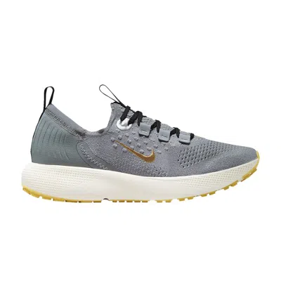 Pre-owned Nike Wmns React Escape Run Flyknit 'cool Grey Metallic Gold Coin'