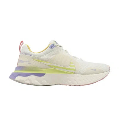 Pre-owned Nike Wmns React Infinity Run Flyknit 3 'sail Solar Flare' In Cream