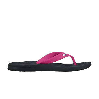 Pre-owned Nike Wmns Solar Thong 'black White Vivid Pink'